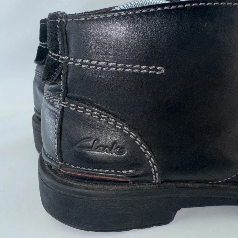 Clarks Kyros Limit‎ Black Leather Chukka Boots Men's 10.5 Ankle Lace Up Classic